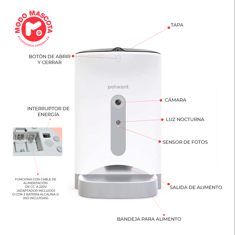 Comedero automático inteligente Petwant